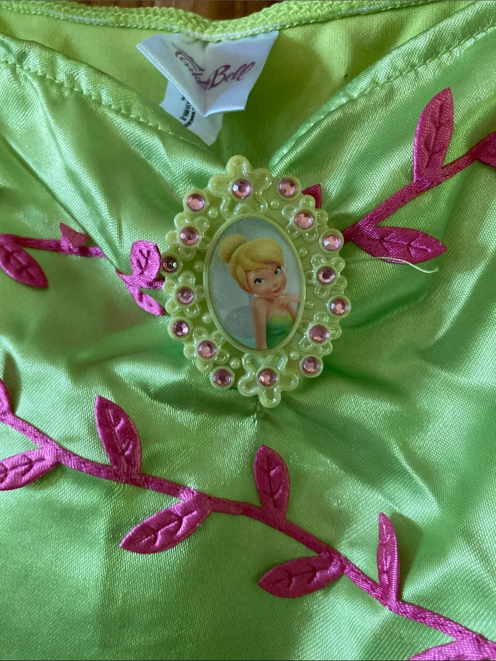 Girls Disney Tinkerbell green dress and wings dress costume size 8-10 - Picture 4 of 8